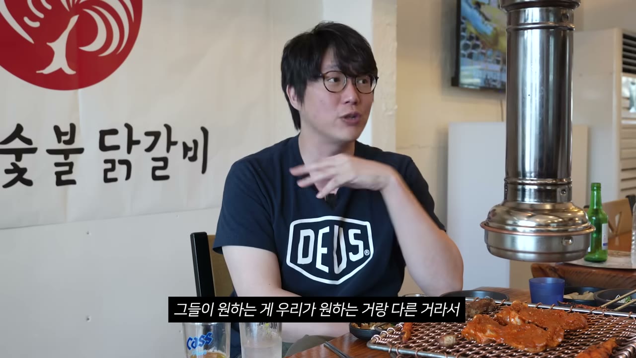 숯불로 굽는 방식이다