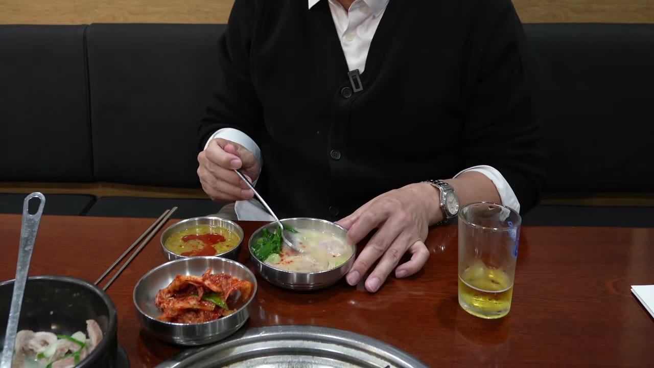 해장국과 함께 나오는 김치